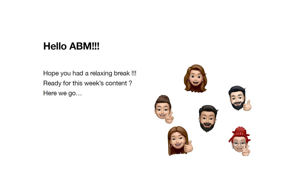 Hello ABM!!! has been a big success for the team and now more editions are planned. Photo credit: ABM