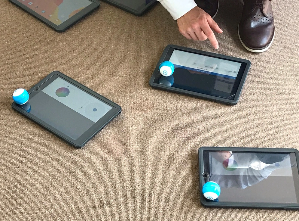 Sphero mini-robots are controlled via apps on smartphones and tablets Photo credit: MDS CTS