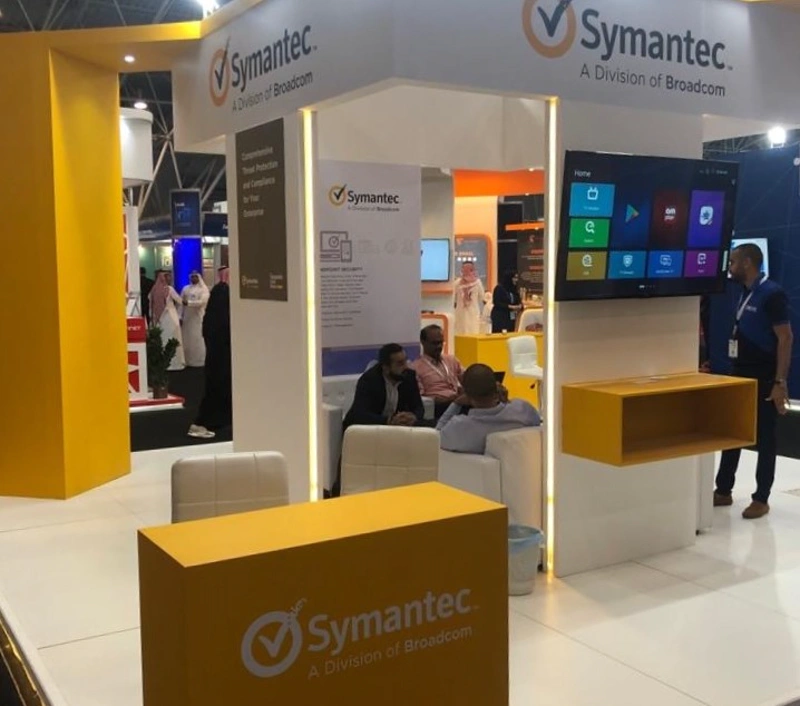 Le stand MiSym Technology au Saudi IoT - Symantec est le principal partenaire régional des entreprises. Crédit photo - MySim Technology Middle East