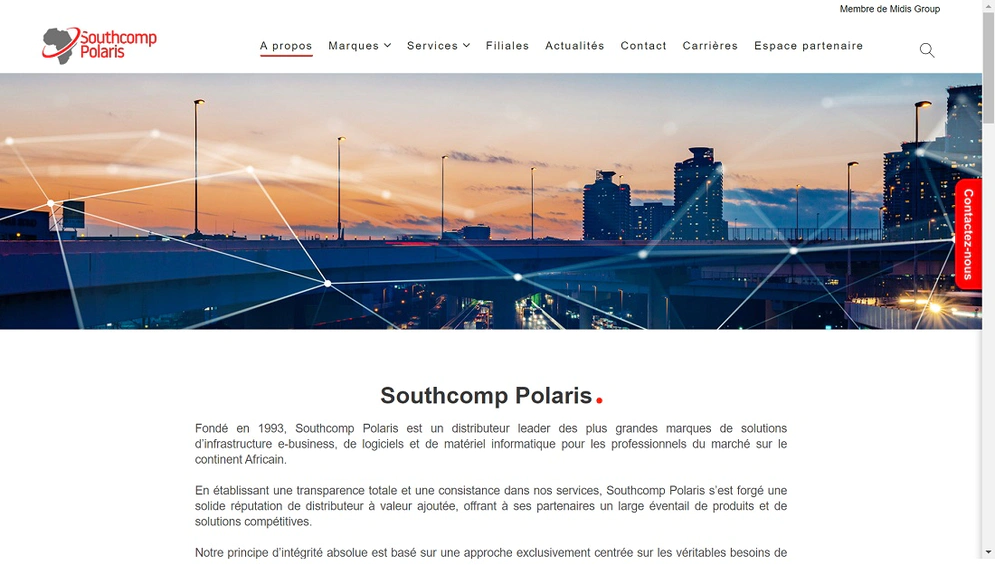 a website homepage screenshot