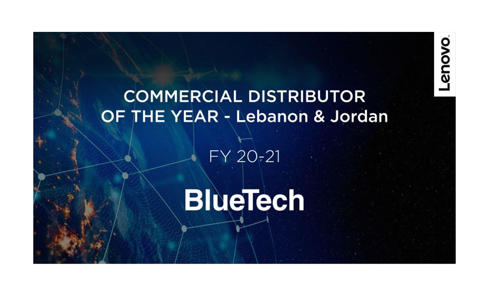 a digital award certificate awarded to BlueTech