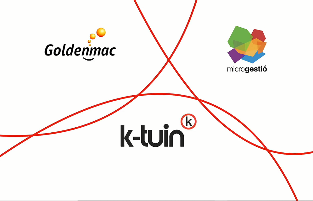 digital graphic with three names prominent - K-tuin, Microgestio, goldenmac