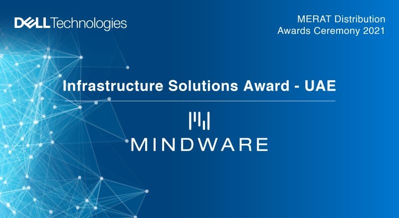 Le deuxième prix pour Mindware - le prix Infrastructure Solutions Award aux Émirats Arabes Unis. Crédit photo - Mindware