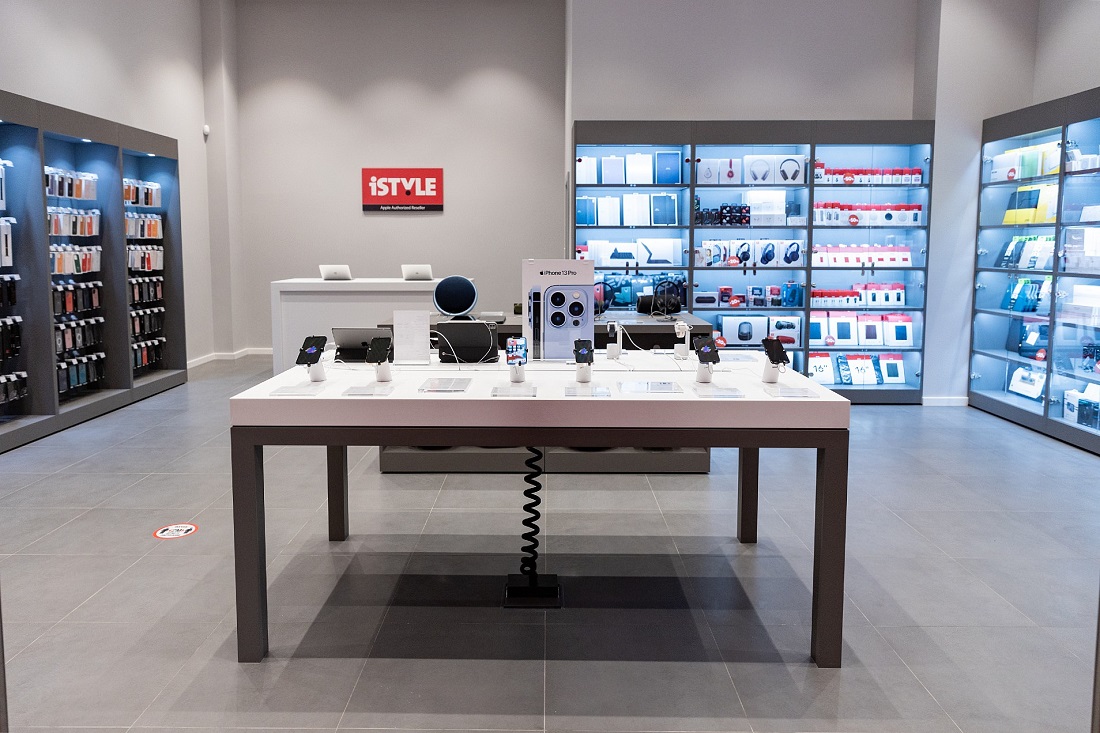 a hi-tech store interior