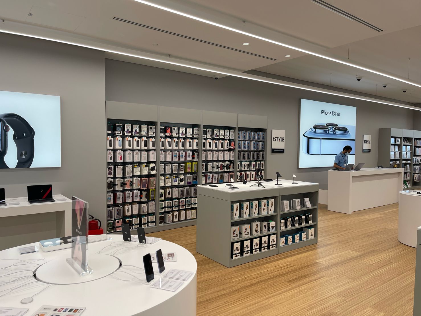 a hi-tech store interior