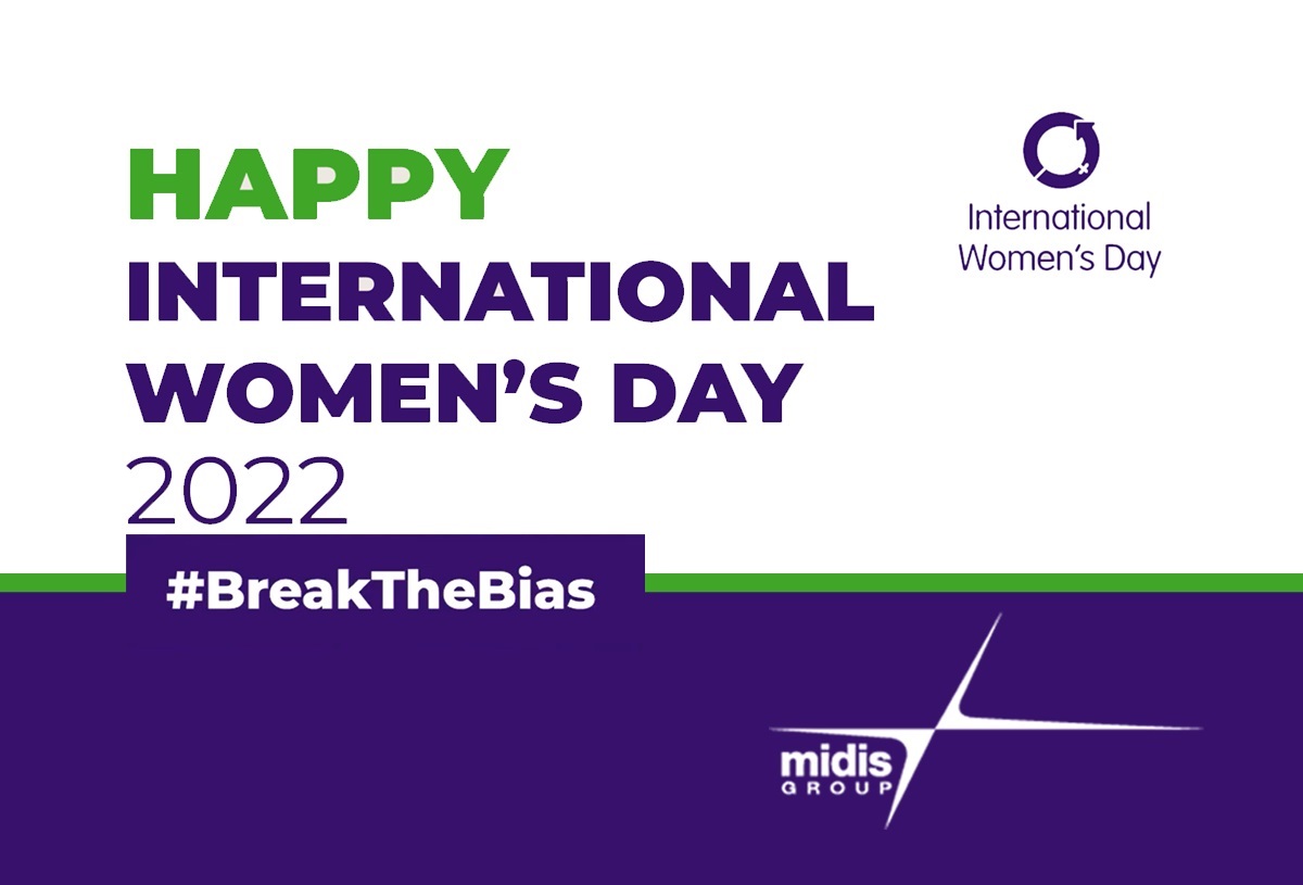 shows a graphic image spelling out the words happy international womens day 2022
