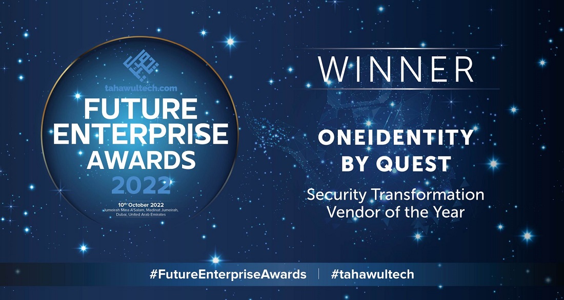 a digital award certificate from the Future Enterprise awards