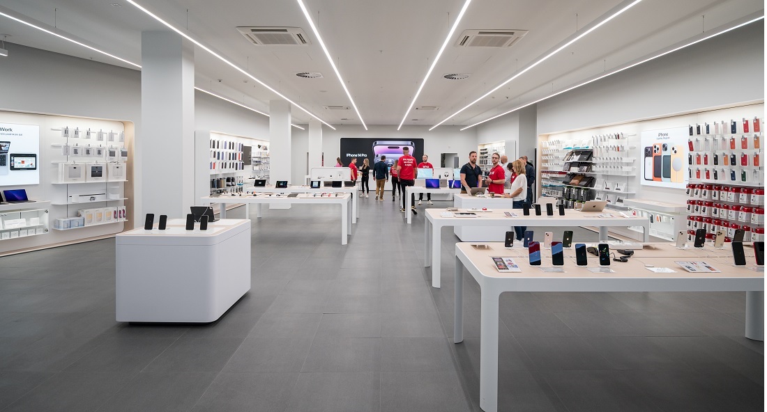 a hi-tech store interior