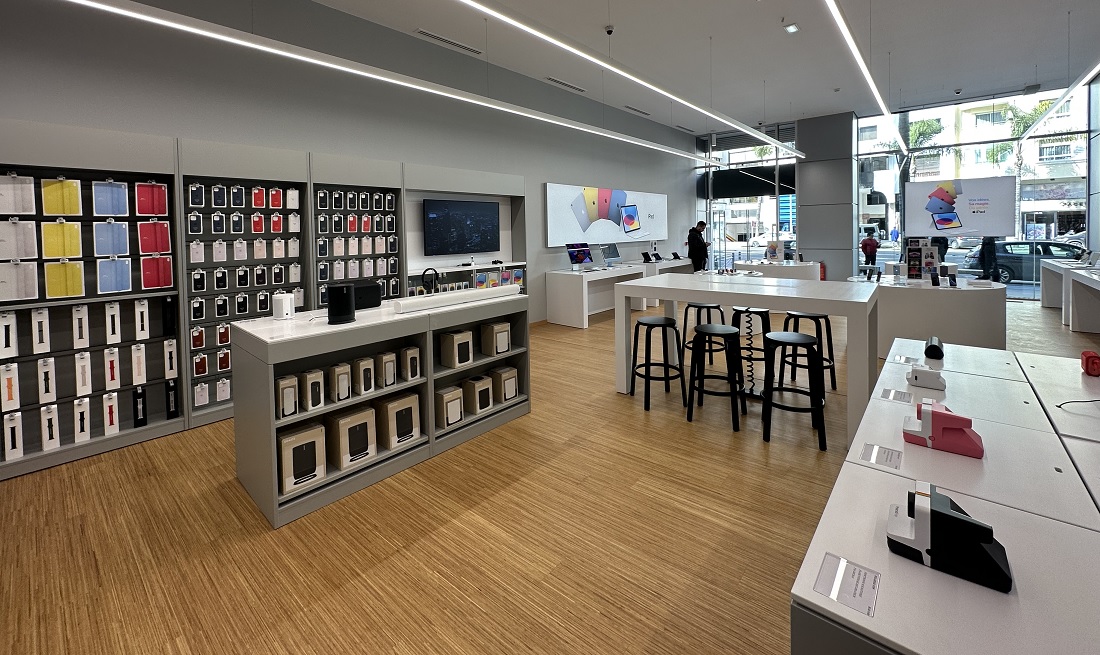 a hi-tech store interior