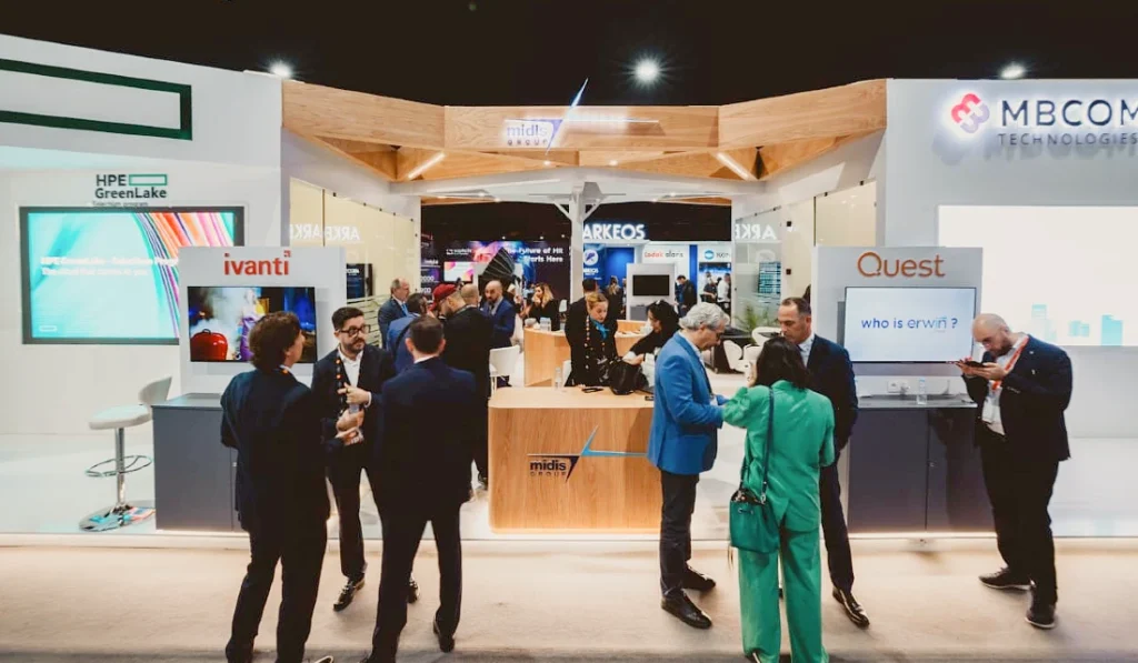 A GITEX graphic image in drak blue with red lettering