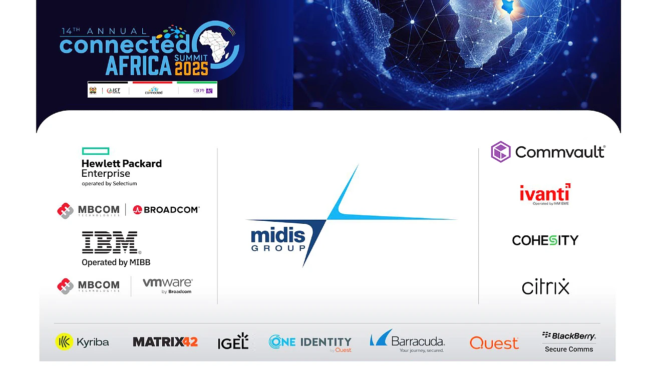 digital graphic showing Midis Group logo and smaller affiliate logos from the group