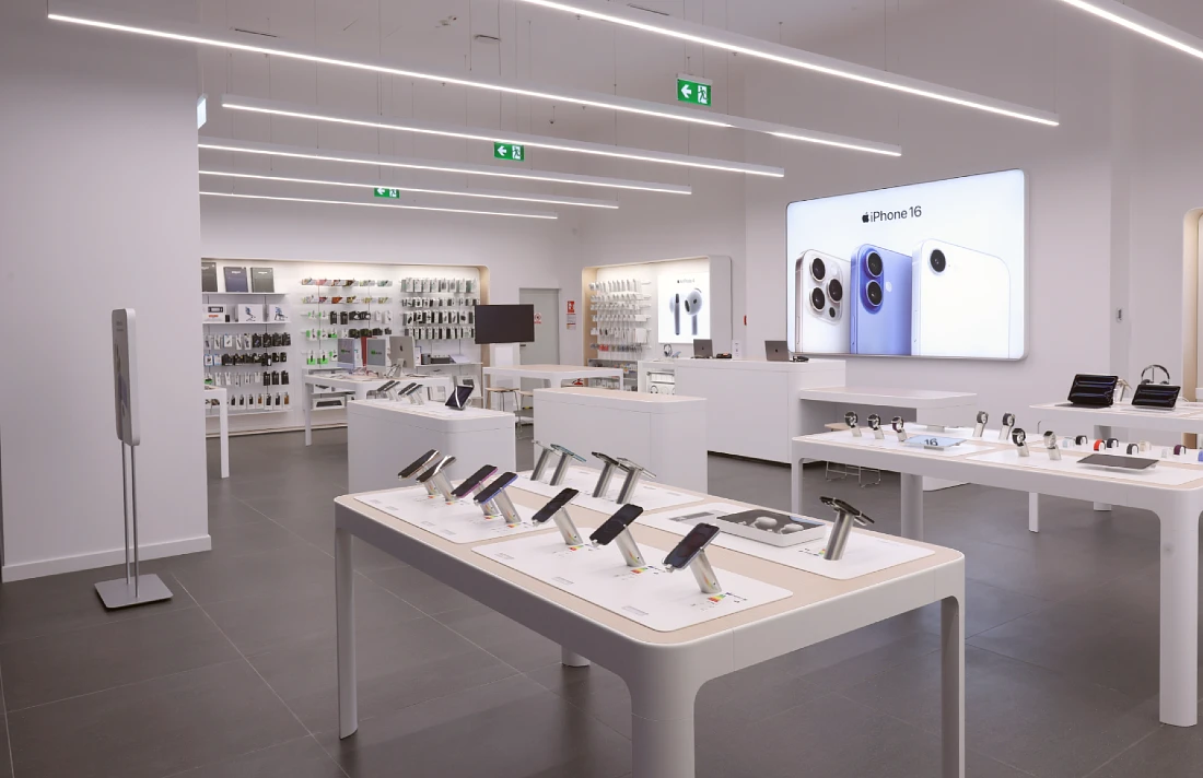 interior of a hi tech store