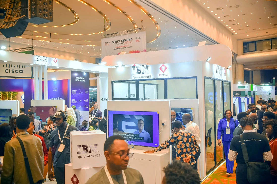 an exhibition stand at a hi tech event in Kenya