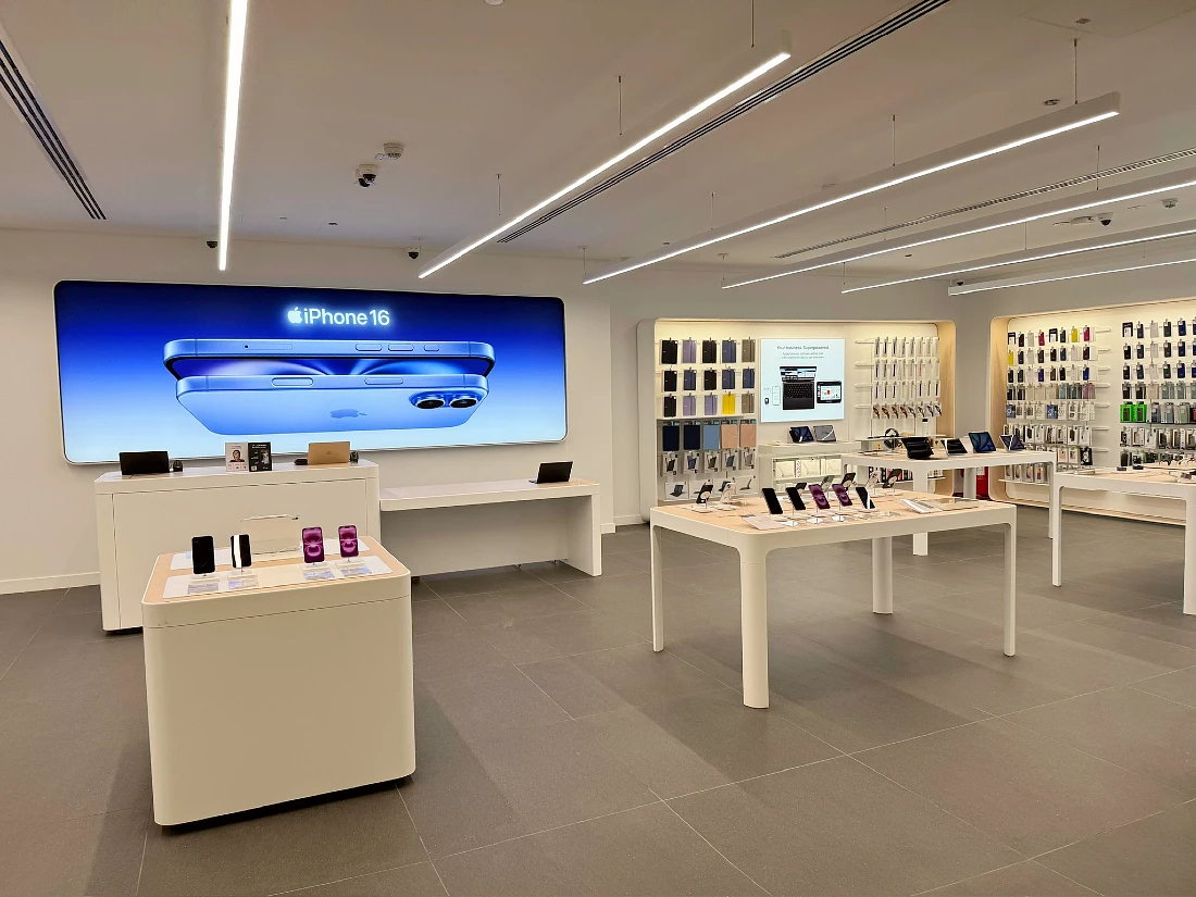 Interior of a hi-tech store