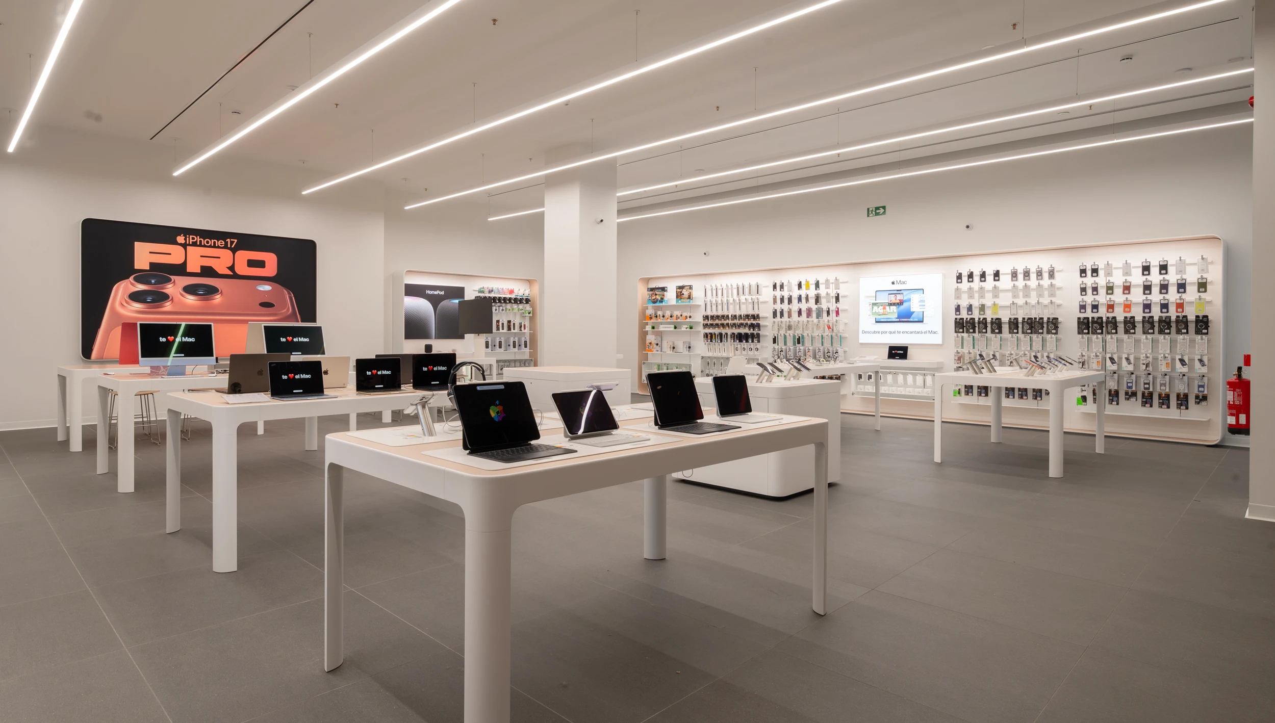 Interior of a hi tech store