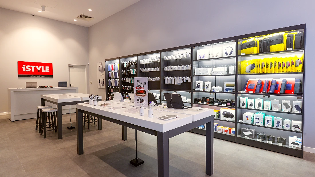 Interior of a hi tech store