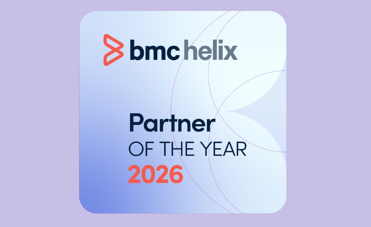 digital graphic with the words BMC Helix Partner of the Year 2026