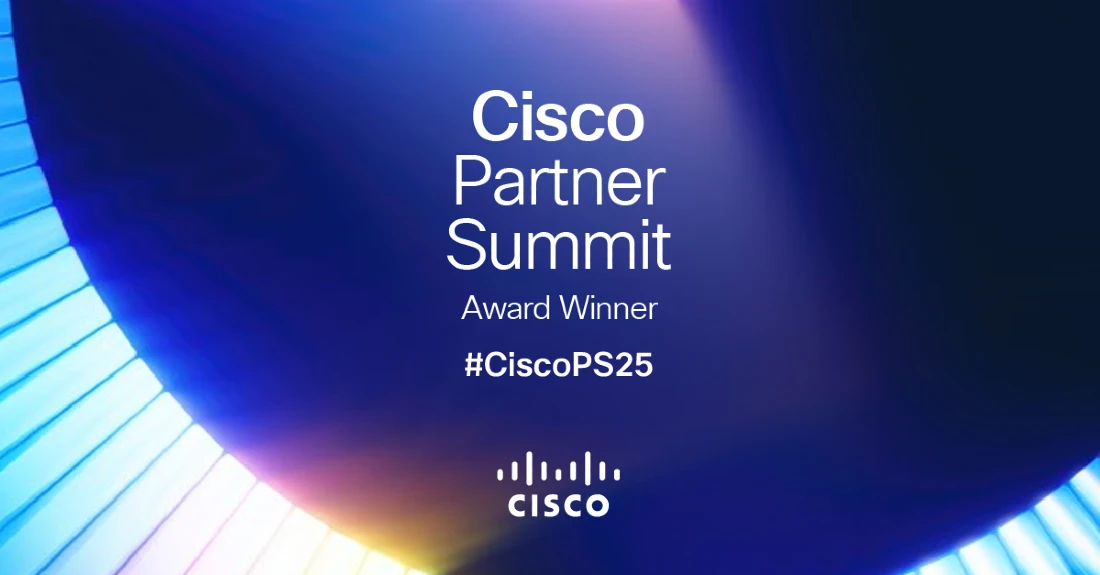 Image graphique numérique avec la phrase Cisco Partner Summit bien en vue
